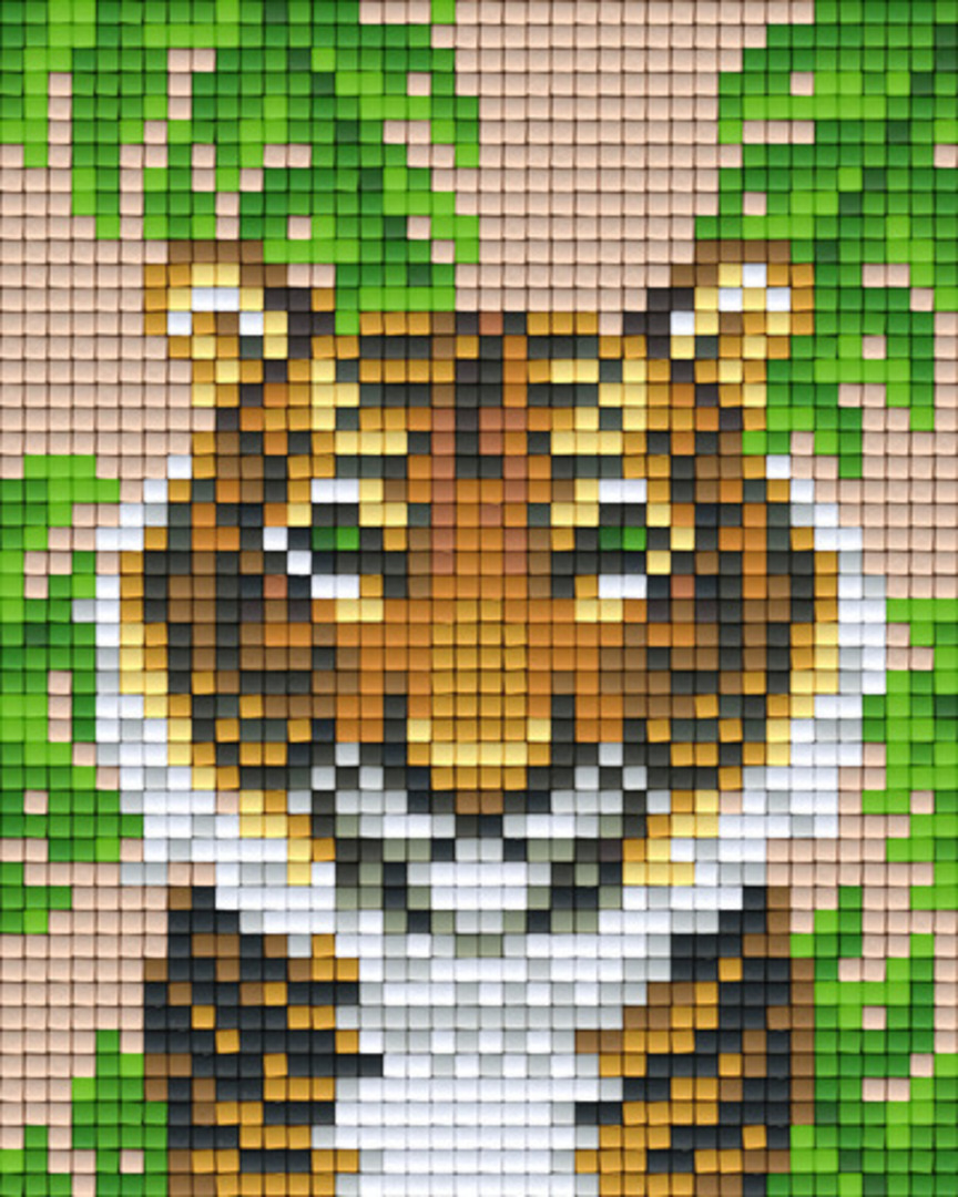 Tiger One [1] Baseplate PixelHobby Mini-mosaic Art Kits image 0